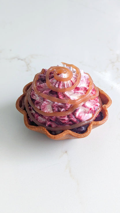 tartelette marron myrtilles